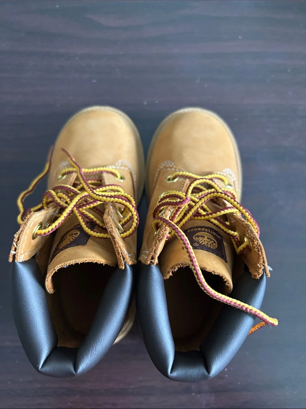 Kids timberland Wheat Nubuck Lace-Up Work Boots